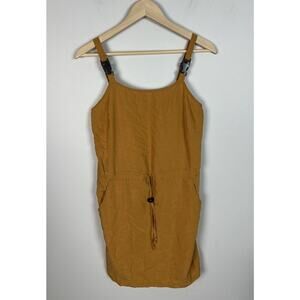 Urban Outfitters Modal Blend Mustard Yellow Buckle Strap Dress Size Small Womens